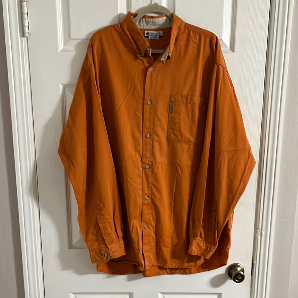 Columbia Men's Orange Button-Up shirt